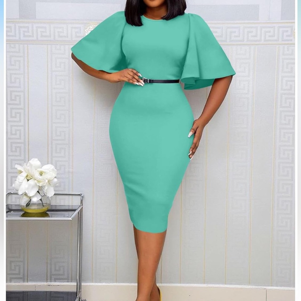 NWT Green Mid Length Dress